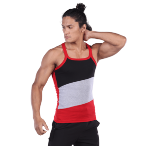 Mens Gym Vest Swiss-Gym Vest Cover Red Color